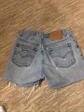 Levi's Light Blue Distressed Cutoff Jean Shorts